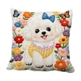 thumbnail image 2 of 17.72 IN/1.48 FT Simulated Cute Pet Animals Pillow Cover Cute Imitation Embroidery Sofa Cushion Cover Festival Decoration Pillow, 2 of 6