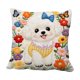 thumbnail image 2 of Uuiauoio Cute Animals Decorative Throw Pillow Cover , Animals Family Animals Outdoor Pillow Cases Square Standard Cushion Cover for Sofa Couch Bed Car 17.72x17.72 inch, 2 of 6