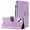 Purple, variant on for iPhone 15 Crocodile Texture Faux Leather Wallet Case, with Credit Card Slots Kickstand Magnetic Calsp Wrist Strap Protection Shockproof Slim Folio Flip Phone Cover, Yellow