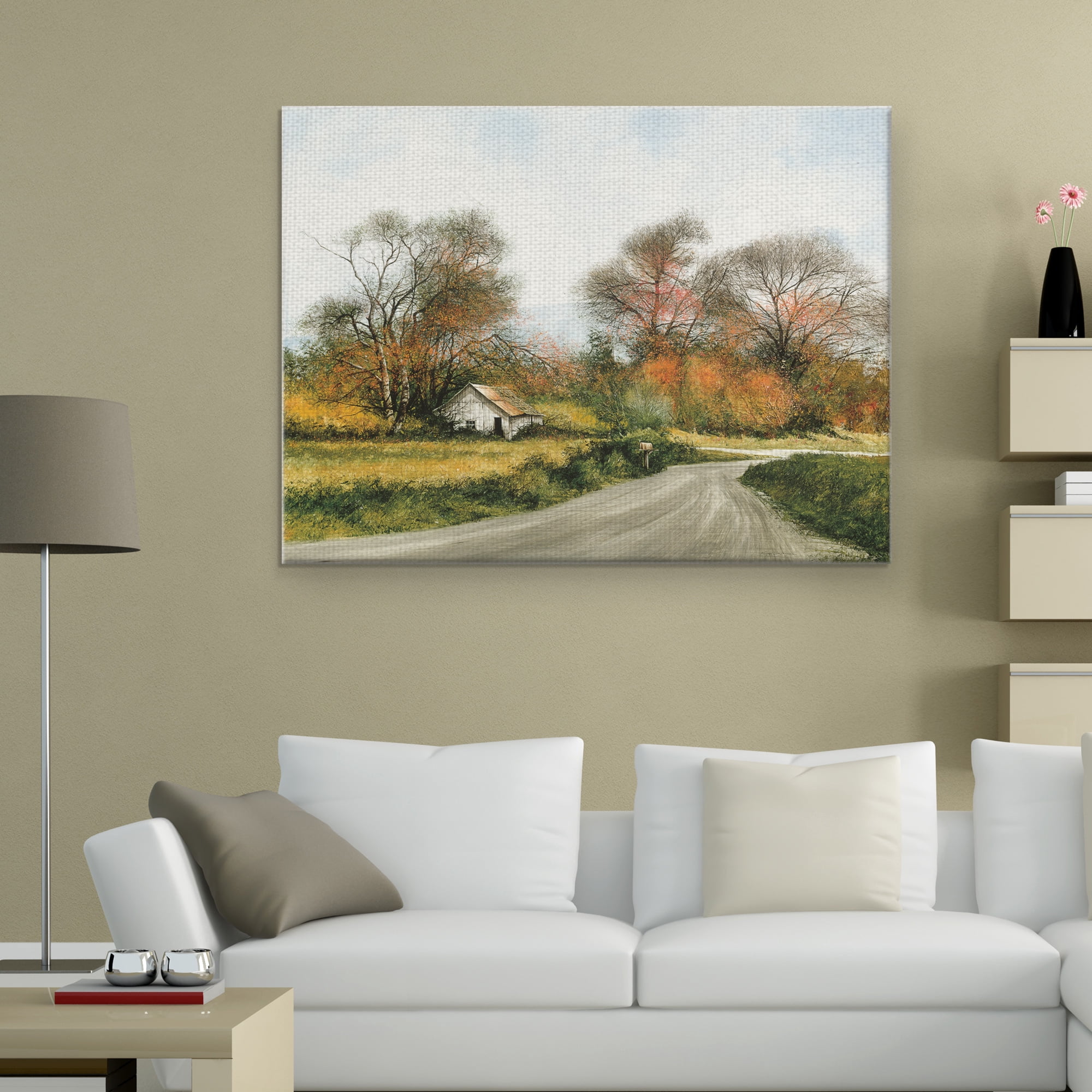 Masterpiece Art Gallery Forwarding Order Expired Autumn Nature Road by Miguel Dominguez Canvas Art Print 30" x 40"