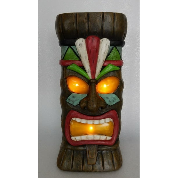 Tiki Head Solar Powered Led Outdoor Decor Garden Light - Garden Design