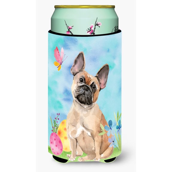 Carolines Treasures BB9637TBC Fawn French Bulldog Easter Tall Boy Beverage Insulator Hugger  Tall Boy multicolor