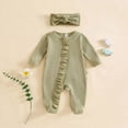 thumbnail image 2 of CAUYDY Preemie Girls Sleepwear Fall Winter Newborn Pjs for Boys Baby Long Sleeve Clothing Unisex Infant Loungewear 6 9 12 18 Months Sizes 3-6 Months,Light Green, 2 of 5