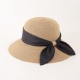 thumbnail image 2 of OJSFQUFP Women Beach Hat Summer Straw Sun Hat Fashion Wide Brim Straw Sun Hat, 2 of 5