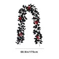 thumbnail image 3 of Halloween Artificial Rose Leaves Garland Decoration Thanksgiving Pumpkin Artificial Maple Leaves Vines Hanging Ornaments Indoor Home Wall Wedding Room Decor 5.74ft, 3 of 6