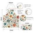 thumbnail image 7 of Pioneer Flower Floral Print Pattern Apron-Garden Aprons for Women with Pockets-Cotton Linen Waterproof Kitchen Cooking Gardening Aprons Adjustable for Kitchen,Cooking,BBQ and Salon 33x27 Inch, 7 of 7