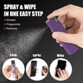 thumbnail image 3 of walrfid Car Screen Cleaner, Computer Screen Cleaner Spray and Wipe, Laptop Cleaning Mist Kit for Electronic iPad, iPhone, Phone, MacBook, TV, Monitor Display, with Black Graffiti Case - Purple, 3 of 6