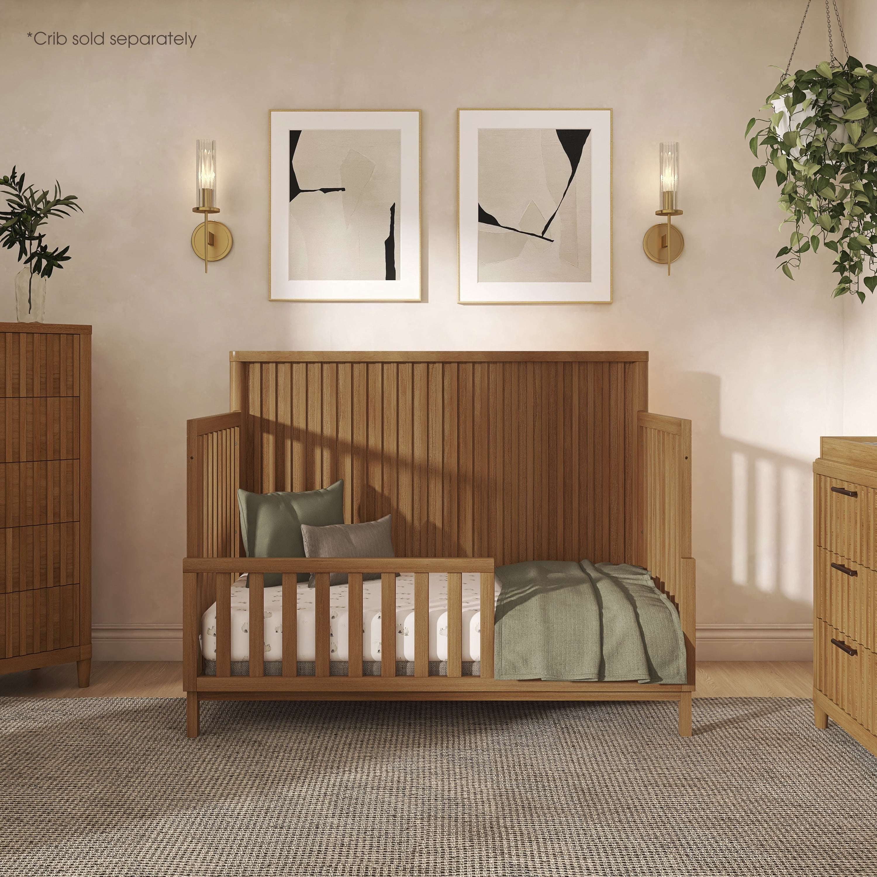 Evolur Convertible Crib Toddler Guard Rail I Full Assembly I Lasting Quality, Sedona