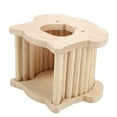 thumbnail image 3 of Casa de madera para hámster con forma de cabeza de cerdo y divertida escalera para mascotas pequeñas., 3 of 14