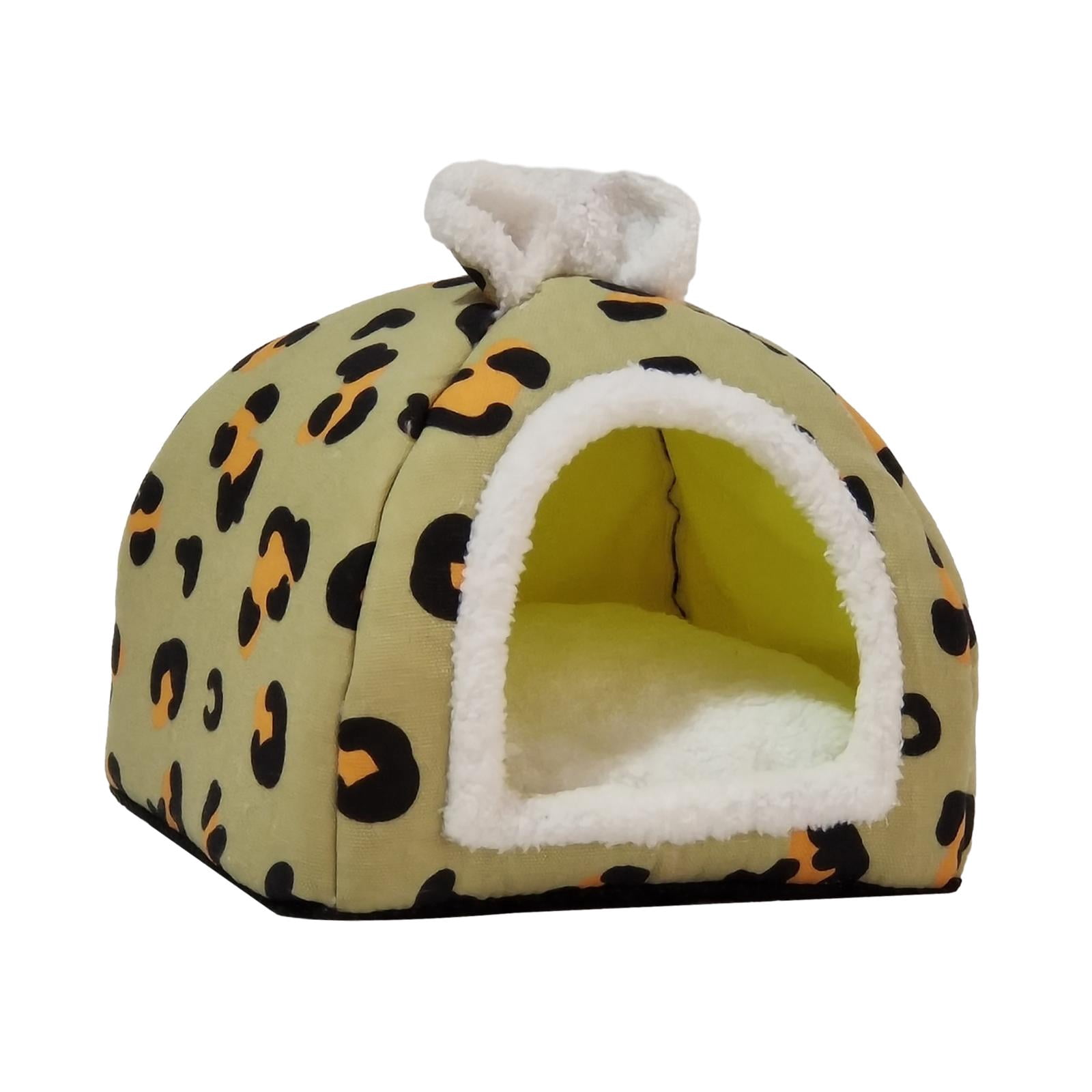 Dog Beds Calming Snooze Furniture Self Warming Cat House for Kitten Dog Cats Green Large
