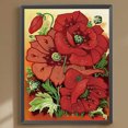 thumbnail image 3 of Pintura de diamante 5D DIY Taladro parcial con forma especial Flor de amapola de opio 30x40cm, 3 of 9