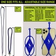 thumbnail image 2 of Cell Phone Neck Holder by Gecko - Phone Neck Strap Lanyard Phone Case Compatible with iPhone Lanyard - Phone Strap Holder (Sailor Blue XL Neck - Blue Diamond), 2 of 5