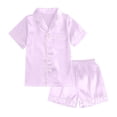 thumbnail image 6 of ATOGUTA Girl Summer Outfit Kids 2 Pieces Lounge Sets Short Sleeve Top and Shorts Soft Pjs Loungewear Size 6-13, Orange, 6 of 6