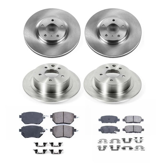 Ultimate Brakes Front and Rear Ceramic Brake Pad and Rotor Kit with Hardware WM81156