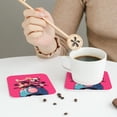 thumbnail image 3 of Leather Coasters with Heat-resistant for Drinks, Cool French Bulldog No.106 Cup Coasters Cup Pad Mat for Tabletop Protection, Coffee Table, Office Desk and Housewarming Gift, 3 of 5