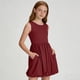 thumbnail image 3 of Vestido de Manga Larga una Línea para las Mujeres Elástico Twirly Patinador Escuela Vestido de Recital para la Niña Vestido de Manga Larga, 3 of 6