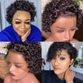 thumbnail image 1 of Pelucas para Mujer Cortas Rizadas Cabello Africano Negro Cabeza Esponjosa Cortas Cabello de Fibra Sintética, 1 of 9