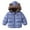 Blue, variant on Esaierrr Toddler Kids Hooded down Jacket Winter Coats for Boys Girls 1-7Y Casual Single Color Cotton Coat Tops Padded Outerwear Winter