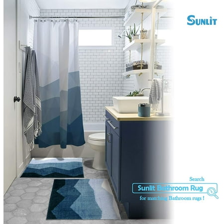 Designer Shower Curtain Popular Ombre Blue Fabric Curtains For Bathroom Decor Contemporary Canada Designer Shower Curtain Popular, Designer Shower Curtains