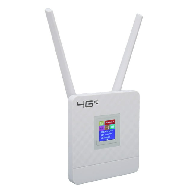 Enrutador WiFi 4G Bling Bling 300M CAT4 32 Ranura SIM estándar Batería incorporada Enrutador LTE inalámbrico para monitor de escritorio Enchufe estadounidense 100‑240 V