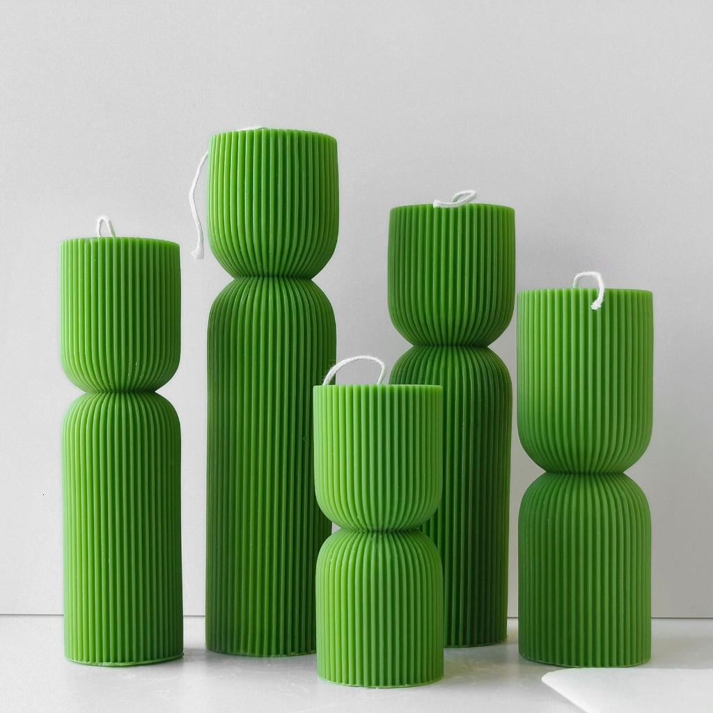 Creative Striped Silicone Mold for Making Scented Candle Home Decoration Mould