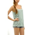 thumbnail image 2 of [Shop Lev] Women's Basic Satin Full Slip Top Camisole (MINT, SMALL), 2 of 3