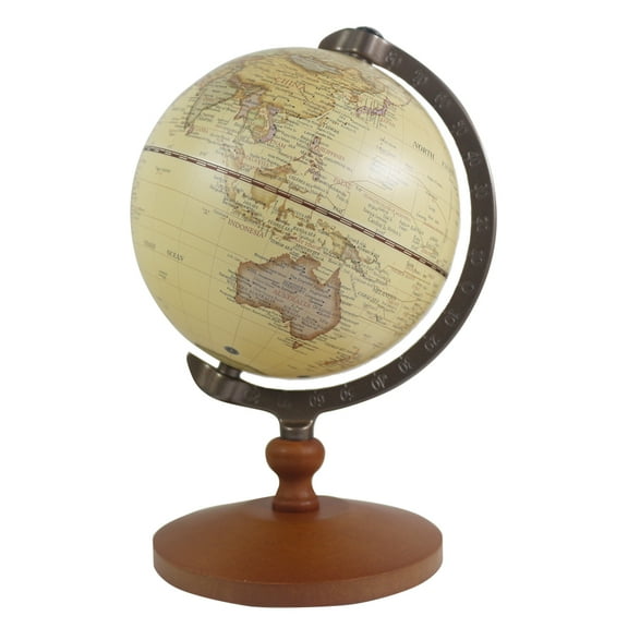 QIAOIDEA 5" Vintage World Educational Globe Antique Decorative Desktop Globe Rotating,BROWN