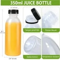thumbnail image 2 of czcpp-12 Pack 12oz Bouteilles de Jus en Plastique Résistant à la Chaleur avec Couvercles (Sûr pour Lave-Vaisselle), Bouteilles Sensorielles en Plastique pour Smoothie, Contenants de Boisson Réutilisables en Vrac avec Couvercles pour Jus, Boisson, 2 of 4