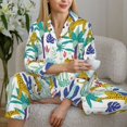 thumbnail image 6 of Pajama Sets for Women 2 Pcs, summer leopard Button Down Long Sleeve Sleepwear Lounge PJ Sets, 6 of 6