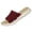 Wine, variant on Women Slide Sandals Cutout Flat Open Toe Slippers Summer Sandals for Daily Beach Outings Solid Color Navy