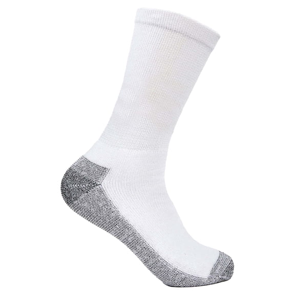Fruit of the Loom Men's 12 Pair Pack Dual Defense Cushioned Socks, White/Grey, 6.5-12