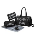 thumbnail image 4 of Bolsa de viaje para mamá, bolsa de maternidad portátil con letras bordadas, bolsa de aislamiento para botella de leche, bolsa de pañales de gran capacidad para madre y bebé, 4 of 4