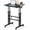 Black, variant on Small Standing Desk with Wheels, Stand Up Desk, Mobile Desk, Portable Standing Desk on Wheels, Standing Desk for Walking Pad, Rolling Desk Adjustable Height, Rolling Computer Desk, Tall Desk on Wheels
