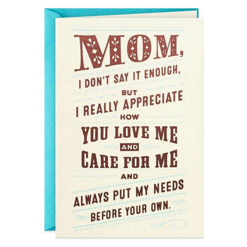 Happy Birthday Cards For Mom I Don't Say It Enough Funny Birthday Card For Mom - Walmart.com