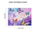 thumbnail image 2 of Yiluyinqing Butterflies Purple Background Canvas Wall Art Decor Ready To Hang - Home Living Room Bedroom Office Hotel Salon Decorations 20x16in, 2 of 6