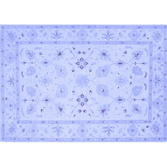Ahgly Company Indoor Rectangle Persian Blue Traditional Area Rugs, 8' x 10'