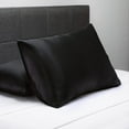 thumbnail image 4 of Fishers Finery 19mm 100% Pure Mulberry Silk Pillowcase (Black, Q), 4 of 6