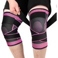 thumbnail image 1 of wonima44 Plus Size Knee Compression Sleeve for Women and Men Adjustable Plus Size Knee Braces for Knee Pain, Arthritis,Tendinitis, Meniscus Tear, Sport Knee Support 2 Pack (Rose red, XXXXX-Large), 1 of 1