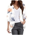thumbnail image 3 of Women's Casual Fashion Print Lightweight And Comfortable Beach Vacation Chiffon Cardigan Sun Cardigan Uv Protection Shirts for Women Cooling Shirts for Women, 3 of 7