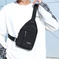 thumbnail image 1 of Bolso De Pecho Bolso Riñoneras informales para hombre, riñoneras de poliéster antirrobo para senderismo, montañismo, 1 of 7