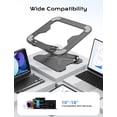 thumbnail image 3 of Adjustable Laptop Stand for Desk, Metal Foldable Laptop Riser, Portable Laptop Holder Mount, Ventilated Cooling Computer Notebook Stand for MacBook Air Pro, All 10-16'' Notebooks Laptops, Gold, 3 of 5