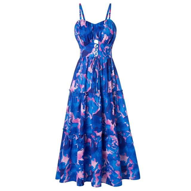 Vestido GRACE KARIN Sundress para mujer 2025 con estampado floral de verano