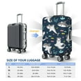 thumbnail image 5 of Picia Friendly Smiling Sharks Luggage Protector Cover Thicken Suitcase Protector Cover Fit 18-32 Inch Luggage-X-Large, 5 of 9