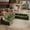 Green, variant on 120" 7-Seater L-Shaped Sectional Couch, Modern Chenille V-Shaped Corner Sofa with Storage Ottoman & USB Ports, Modular Sofa for Living Room
