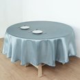 thumbnail image 2 of BalsaCircle 90" Dusty Blue Round Satin Tablecloth Table Covers Reception Table Linens, 2 of 8
