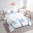 thumbnail image 3 of Homewish Graffiti Floral 7-Piece Twin Bedding Sets,Peach Flower Bedding Comforter Set,Blue White Sheet Sets For Boys Kids,Microfiber Bedroom Decor Reversible, 3 of 8