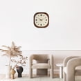 thumbnail image 5 of Vintage Square Wood Wall Clock Battery Operated 12 Inch Brown Farmhouse Wall Clocks for Living Room Kitchen Bedroom Decorative Wall Clock Silent Non-Ticking, 5 of 6