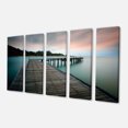 thumbnail image 2 of Pont en Bois dans la Mer Bleue - Impression sur Toile Moderne, 2 of 3