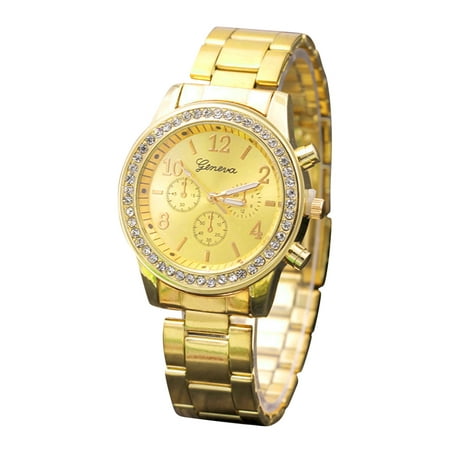 Kukoosong Womens Watches Clearance Sale Prime Womens Watch Fashion Womens Watch, Diamond Full Star Womens Watch, Pointer And Number, Leisure Quartz Watch Ladies Watches Gold