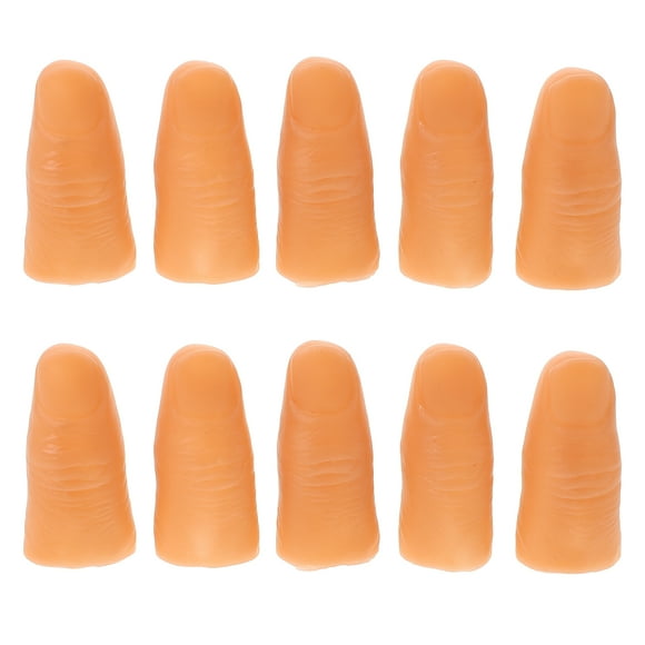 10 piezas de accesorios de Halloween, simulación de dedos de plástico, terror realista, novedosos juguetes para dedos, simulación de dedos, decoración de casa embrujada, accesorio